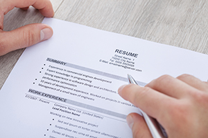 A photo of a resume